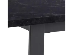 Best ebuy24 Tilst Essgruppe Esstisch mit Schwarzem Marmordruck und 4 Stühlen Samt Beige