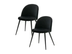 Best ebuy24 Tilst Essgruppe Tisch Weiß Marmor Print mit 4 Stühlen Velour Schwarz