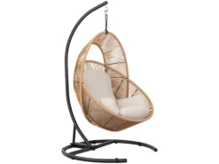 Best ebuy24 Tim Garten Lounge Hängesessel mit Kissen Schwarz Natur
