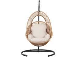 Best ebuy24 Tim Garten Lounge Hängesessel mit Kissen Schwarz Natur