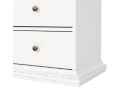 Clearance ebuy24 Venedig Vitrinenschrank 2-Türig mit 2 Schubladen Breite 97 cm Höhe 201 cm Weiß