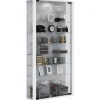 Sale ebuy24 Vitrosa Maxi Vitrinenschrank Wandhängend mit 2 Glastüren und Licht Weiß