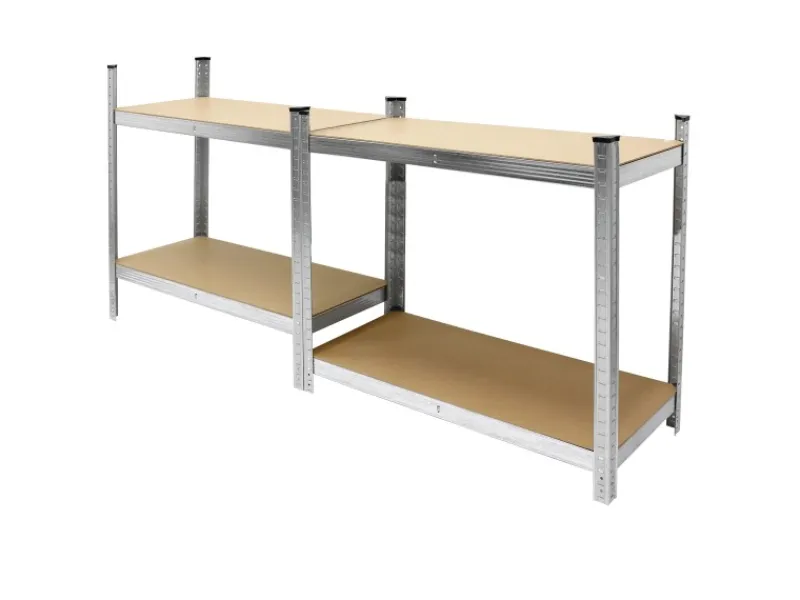 Outlet ECD Germany 2Er Werkstattregal 160x80x40cm bis 320kg aus Metall 4 MDF-Platten