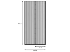 Discount ECD Germany Fliegengitter Tür Insektenschutz Schwarz 100 x 210 cm Klebmontage
