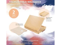Sale ECD Germany Tischstaffelei Holz mit Schublade und Palette Holzstaffelei Klein