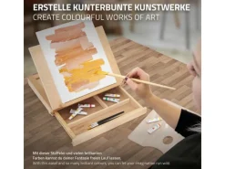 Sale ECD Germany Tischstaffelei Holz mit Schublade und Palette Holzstaffelei Klein