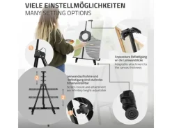 Outlet ECD Germany 140tlg XXL Malset mit Staffelei Künstler Acryl Zeichenset Buntstifte