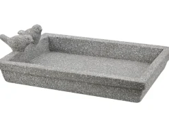 Eckige Vogeltränke aus Zement 32 cm x 22 cm x 8 cm