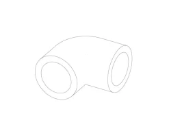 Sale Eckstück 90° für Stahlrohr Ø 2,7 cm Schwarz Matt