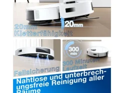Ecovacs N20 PRO PLUS Saug- und Wischroboter mit beutellosem Staubbehälter