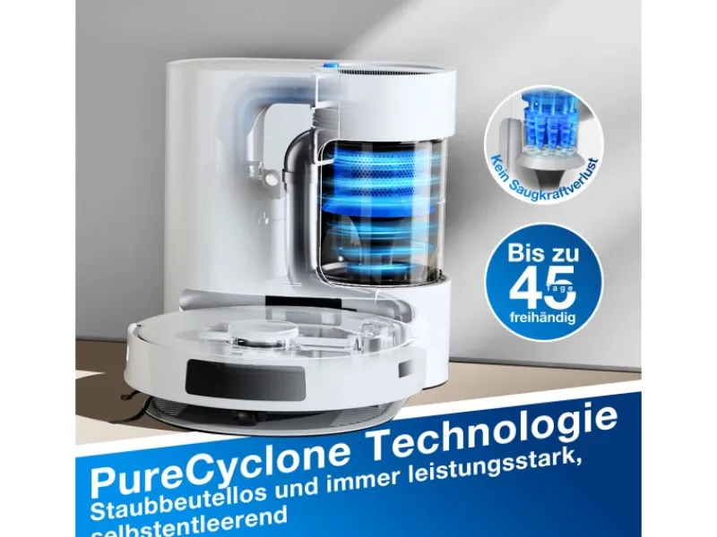 Ecovacs N20 PRO PLUS Saug- und Wischroboter mit beutellosem Staubbehälter