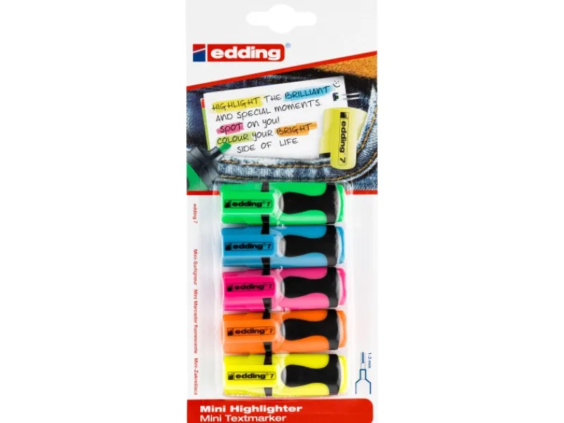 Sale EDDING Mini Highlighter E-7 5 Stk.