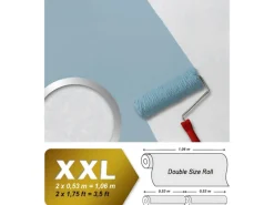 EDEM 80357BR60 Decken Wand Vliestapete Struktur zum Überstreichen 25,05 m x 1,06 m 26,50 m2 Weiß