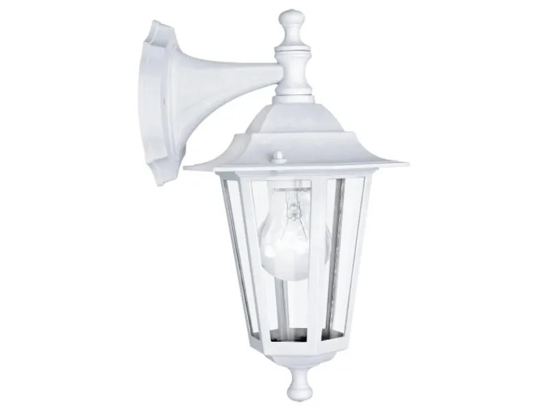 Outlet Eglo Außen-Wandleuchte Laterna 5 Weiß 1-flammig 35 cm x 16,5 cm