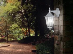 Outlet Eglo Außen-Wandleuchte Laterna 5 Weiß 1-flammig 35 cm x 16,5 cm