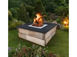 EHL Feuerstelle CityPur mit Tribus-Set 73 cm x 73 cm x 41 cm Sandstein