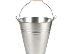 Eimer mit Henkel und Holzgriff 3,2 l Zink Standard