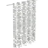 Eisl Textil Duschvorhang mit Motiv Mosaik Grau 180 cm x 200 cm Waschbar