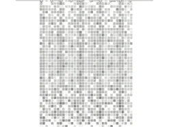 Eisl Textil Duschvorhang mit Motiv Mosaik Grau 180 cm x 200 cm Waschbar