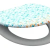Eisl WC-Sitz Duroplast Mosaik Blau-Orange mit doppelter Absenkautomatik