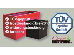 Discount Elegant Einrichten Pflanzkübel Fiberglas Zylindrisch D30xH30cm Schwarz-matt