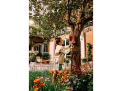 New Elho Vogelfutterhaus Cosy 18 cm Rot-Weiß