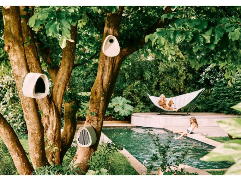 Outlet Elho Vogelfutterhaus Essential 18 cm Grau