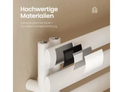 Emke Badheizkörper Oval Röhren 174x50cm 683W Handtuchwärmer für Badezimmer Handtuchtrockner