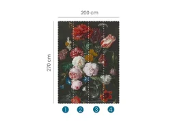 Hot erismann Digitaltapete Zooom Flowers In A Glass Vase 270 cm x 200 cm