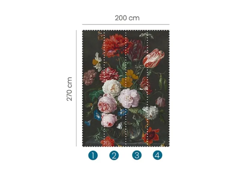 Hot erismann Digitaltapete Zooom Flowers In A Glass Vase 270 cm x 200 cm