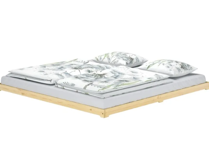 New Erst-Holz Echtholzbett Futonbett Doppelbett 180 x 200 Kiefer Modell 47 ohne Zubehör