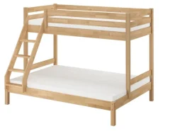 Erst-Holz Etagenbett Holzbett 3er-Bett Buche Massiv 90 + 140 x 200 cm Modell 14 ohne Zubehör