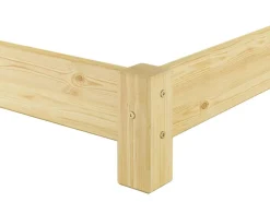 Clearance Erst-Holz Flaches Ehebett Bodenbett Doppelbett 180 x 200 Kiefer Modell 51 Rollrost inkl.