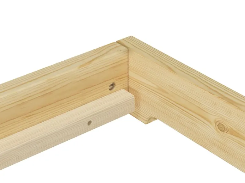 Best Erst-Holz Futonbett Massivholz Extra Niedrig Kiefer Massivholz 140 x 200 Rollrost inkl.