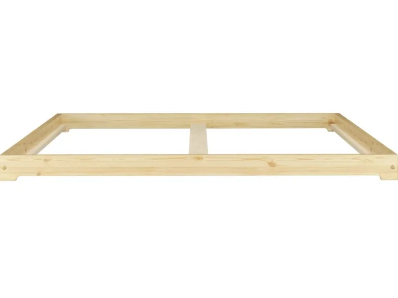 Best Erst-Holz Futonbett Massivholz Extra Niedrig Kiefer Massivholz 140 x 200 Rollrost inkl.