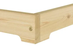 Best Erst-Holz Futonbett Massivholz Extra Niedrig Kiefer Massivholz 140 x 200 Rollrost inkl.