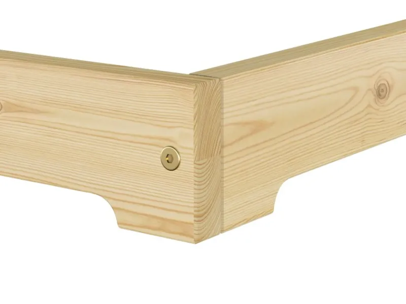 Best Erst-Holz Futonbett Massivholz Extra Niedrig Kiefer Massivholz 140 x 200 Rollrost inkl.