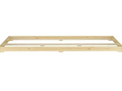 Best Erst-Holz Futonbett Massivholz Extra Niedrig Kiefer Massivholz 140 x 200 Rollrost inkl.