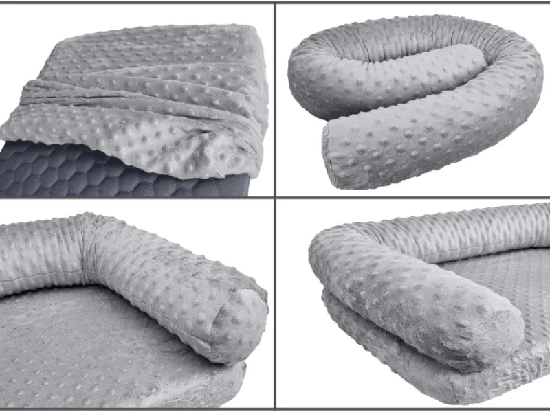 Erst-Holz Hundebett für Große Hunde 100 x 60 cm Kiefer Tierbett Rollrost inkl.