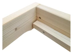 Erst-Holz Niedrigbett Futon Unbehandeltes Holz Loftbett 180 x 200 cm Fichte Tanne Modell 47 ohne Zubehör