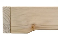 Erst-Holz Niedrigbett Futon Unbehandeltes Holz Loftbett 180 x 200 cm Fichte Tanne Modell 47 ohne Zubehör