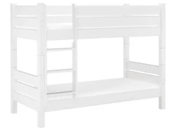 Erst-Holz Teilbares Etagenbett 100 x 200 Kiefer Weiß für Erwachsene Modell 16 ohne Zubehör