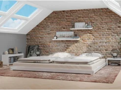 Clearance Erst-Holz Weißes Niederflurbett Futonbett Kieferholzbett 180 x 200 Modell 47 ohne Zubehör