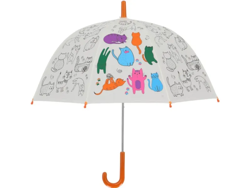 Esschert Ausmalregenschirm Katzen Ø 70,5 cm x 69,2 cm