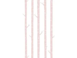 ESTAhome Fototapete Birkenstämme Hellrosa 150 x 279 cm 158927