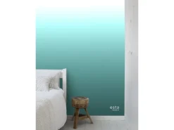 Discount ESTAhome Fototapete Dip-Dye Muster Türkis und Weiß 100 x 279 cm 158820