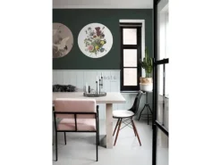 ESTAhome Selbstklebende Runde Tapete Blumenstrauß Grün Rosa und Gelb Ø 70 cm 158996