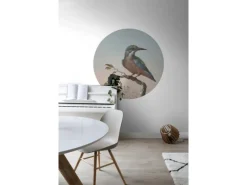 New ESTAhome Selbstklebende Runde Tapete Eisvogel Auf Zweig Abendrot Ø 140 cm 159017