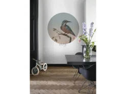 New ESTAhome Selbstklebende Runde Tapete Eisvogel Auf Zweig Abendrot Ø 140 cm 159017