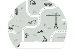 ESTAhome Selbstklebende Runde Tapete Fahrzeuge Mintgrün Ø 70 cm 159066